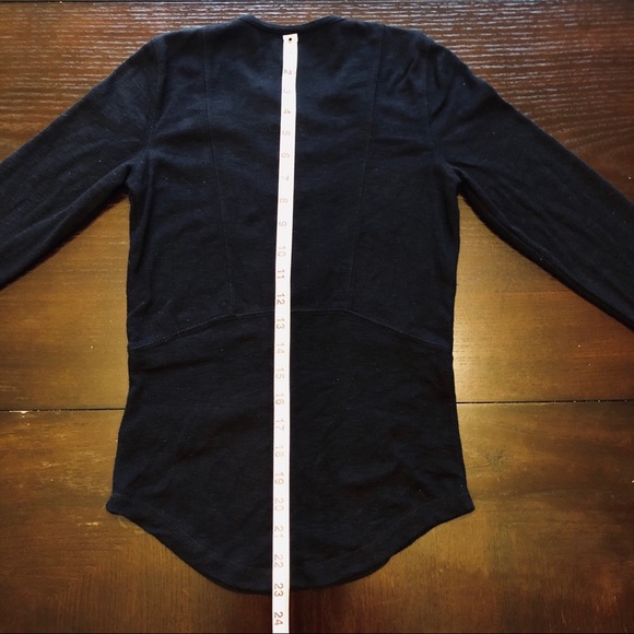 Free People Black Long Sleeve Lace Up Top - Picture 5 of 8